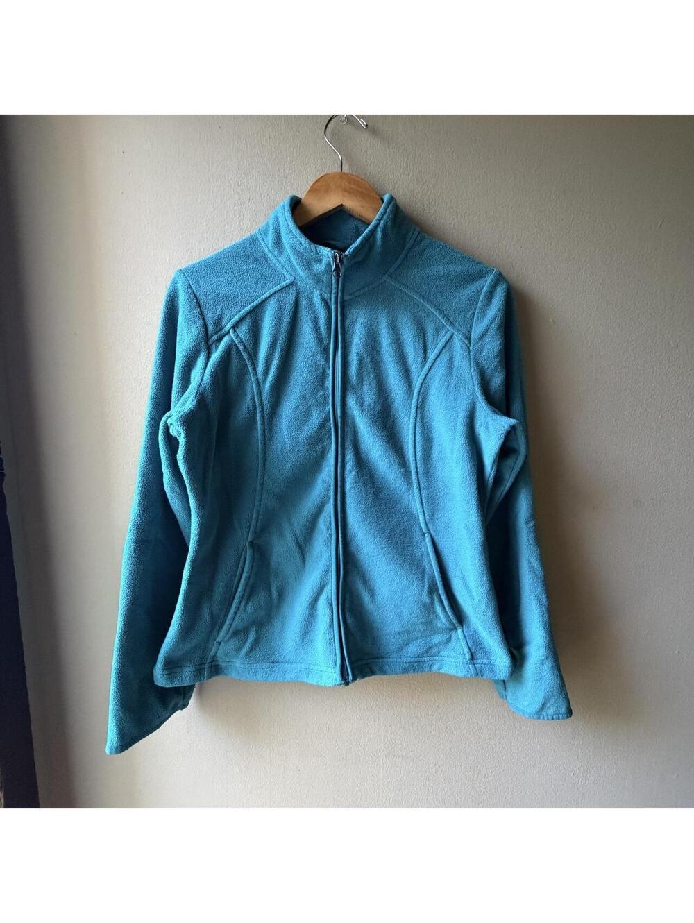 Merona Turquoise Teal Full Zip Fleece Jacket Medium
